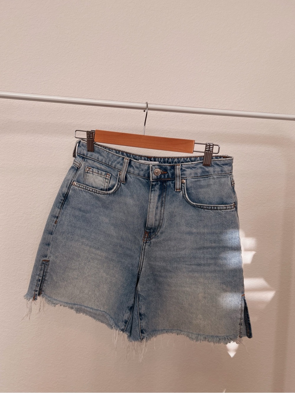 Mid Length Denim Short